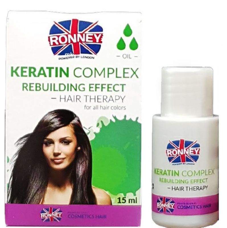 Ronney Professional Hair Oil Keratin Complex Rebuilding Effect - keratínový olej na obnovenie vlasov, 15ml