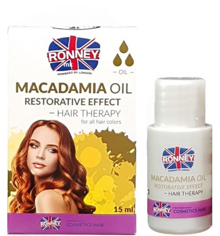 Ronney Professional Hair Oil Macadamia Oil Restorative Effect - zpevňující olej na vlasy, 15ml