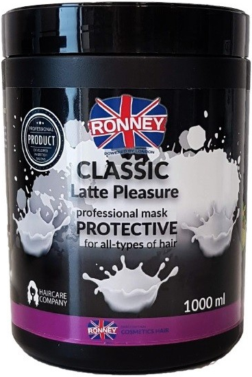 Ronney Professional Mask Classic Latte Pleasure Protective - proteínová maska pre všetky typy vlasov, 1000ml