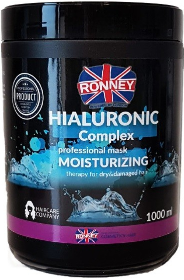 Ronney Professional Mask Hialuronic Complex Moinsturizing - hydratačná maska pre suché a poškodené vlasy, 1000ml