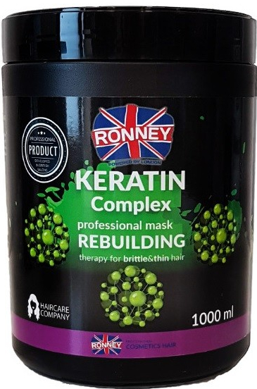Ronney Professional Mask Keratin Complex Rebuilding Therapy - keratínová maska pre jemné a lámavé vlasy, 1000ml