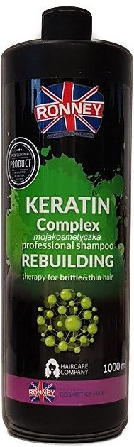 Ronney Professional Shampoo Keratin Complex Rebuilding Therapy - šampón pre slabé a krehké vlasy, 1000ml