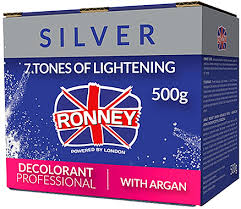 Ronney Professional dust free bleaching powder with SILVER argan - arganový melírovací prášok, 500g