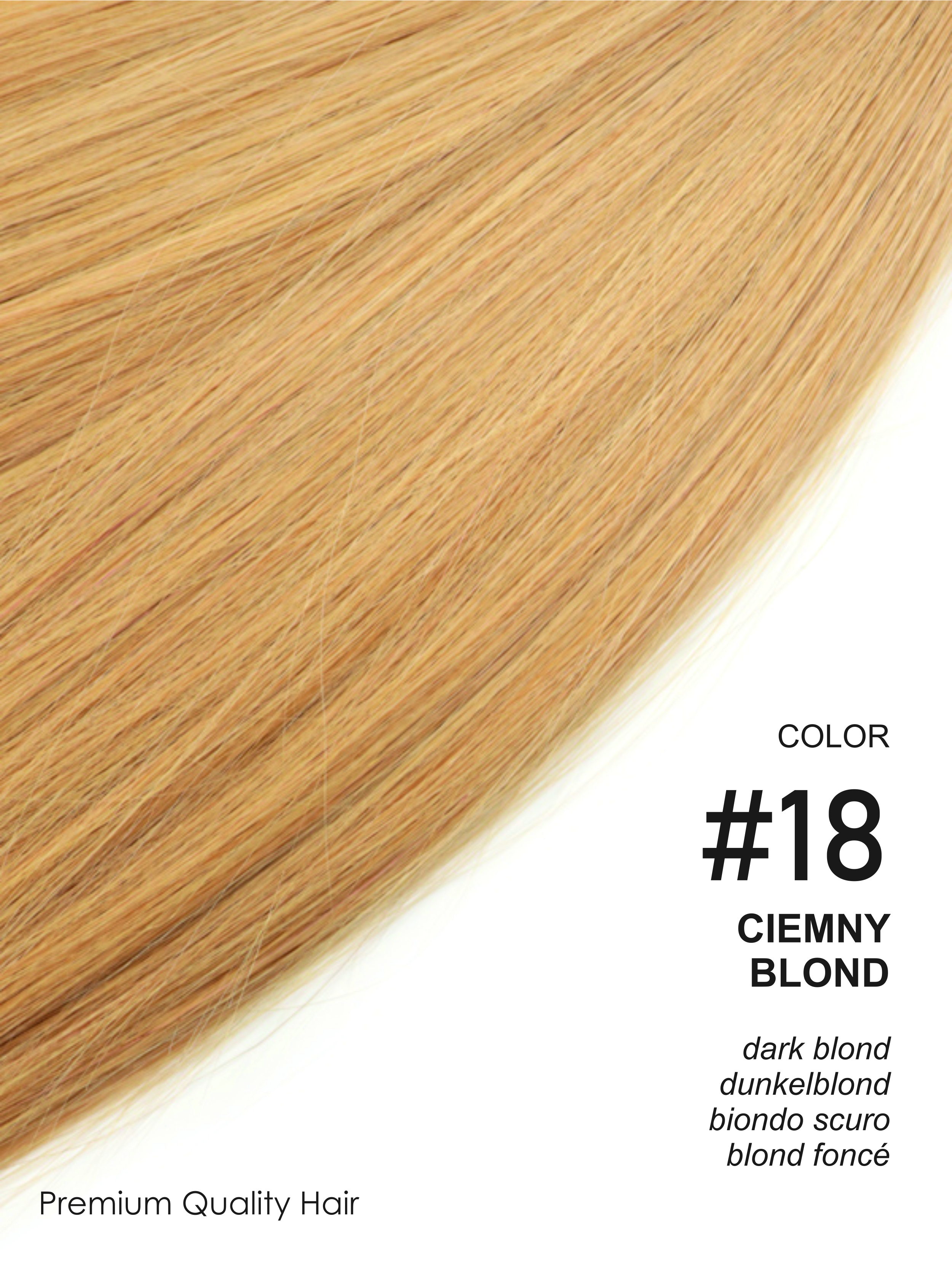 Beauty for You Slovanské vlasy - rovné prameny s plochým hrotem, vlasy 51 cm, pro keratinovou nebo ultrazvukovou metodu