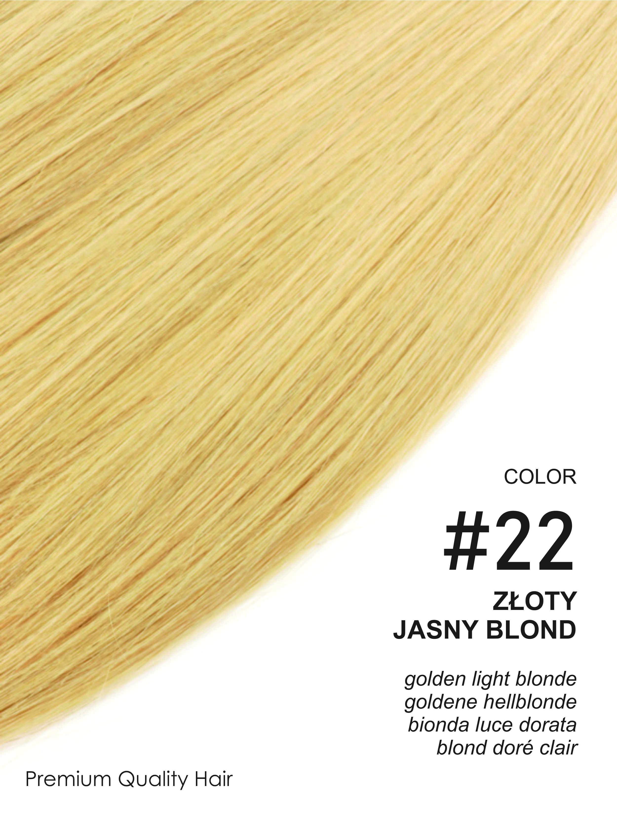 Beauty for You Slovanské vlasy - rovné prameny s plochým hrotem, vlasy 51 cm, pro keratinovou nebo ultrazvukovou metodu