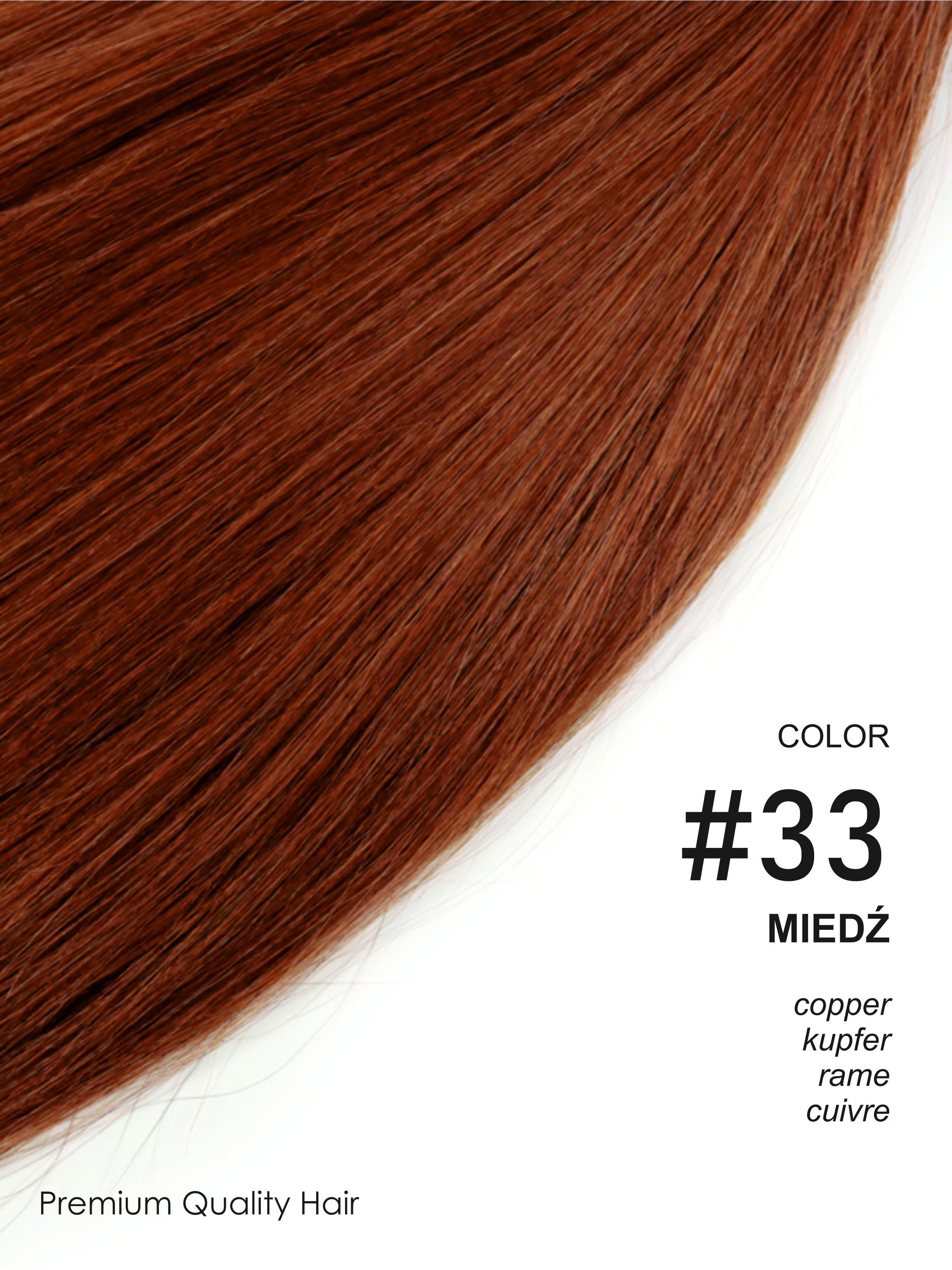 Beauty for You Slovanské vlasy - rovné prameny s plochým hrotem, vlasy 40 cm, pro keratinovou nebo ultrazvukovou metodu
