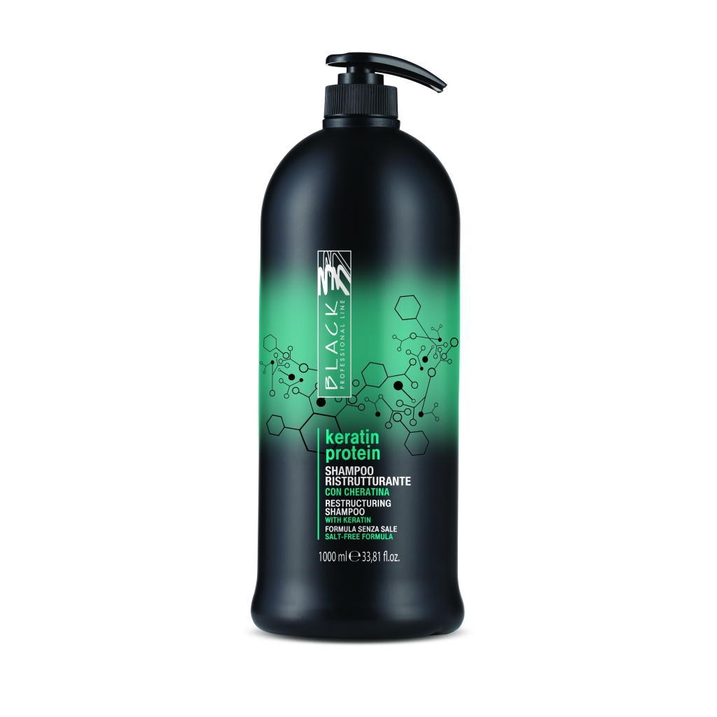 Black Keratin Protein Shampoo - regeneračný šampón, 1000 ml