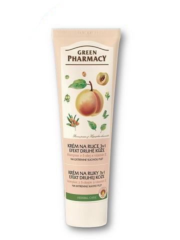 Green Pharmacy - krém na ruky efekt druhej kože 3v1, 100 ml