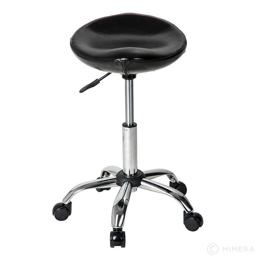 Kadeřnická stolička MELVIN lesklá černá