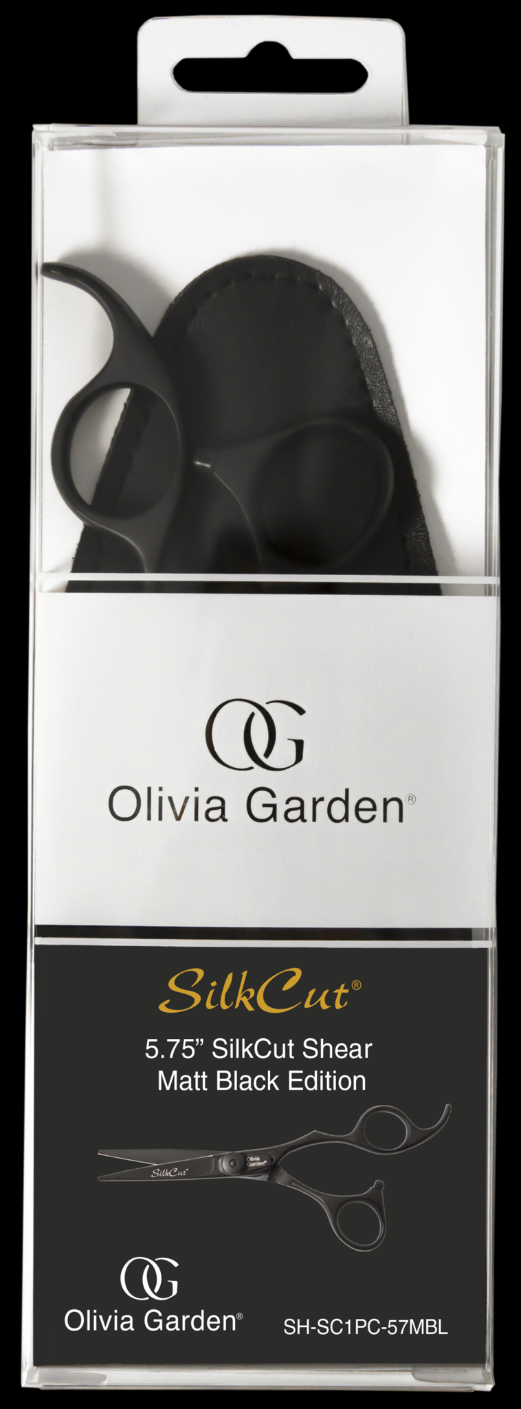 Olivia Garden Silkcut Shear Matt Black Edition 575 - kadernické nožnice, 5.75"