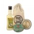 Reuzel Sh*t Shower & Shave - sada šampón 3v1, 350 ml + krém na holenie, 95 g + Green sviečka + vrecúško