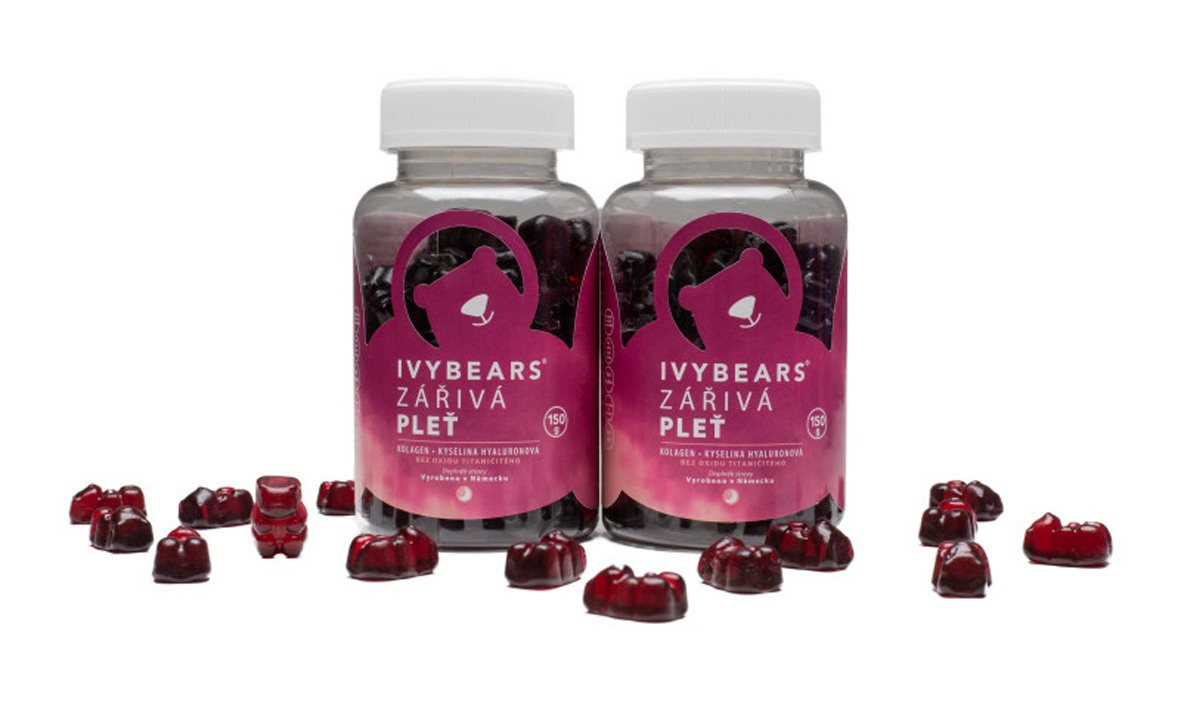 AKCE: 2x IVY Bears - zářivá pleť - vitamíny, 150 g