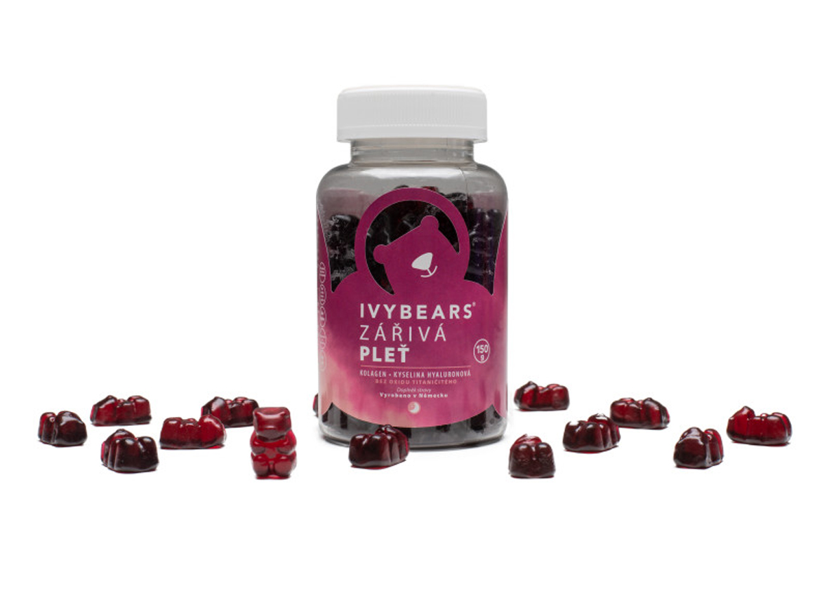 (EXP: 04/2021) IVY Bears - žiarivá pleť - vitamíny, 150 g