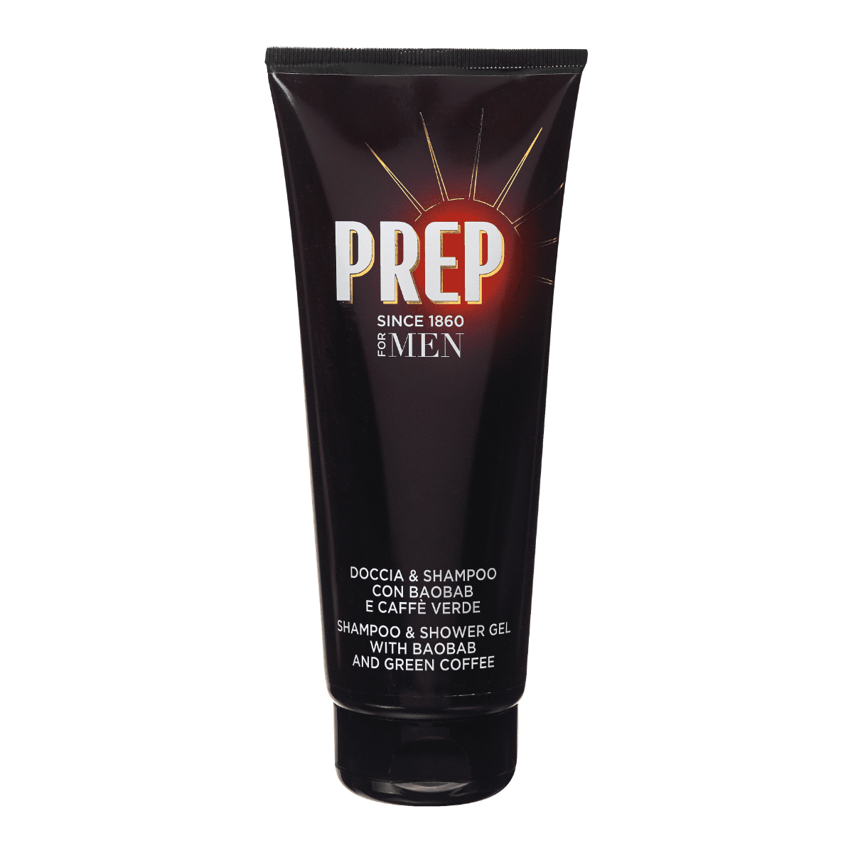 PREP Shampoo and Shower gel - sprchovací gél a šampón na vlasy pre mužov 2v1, 200 ml