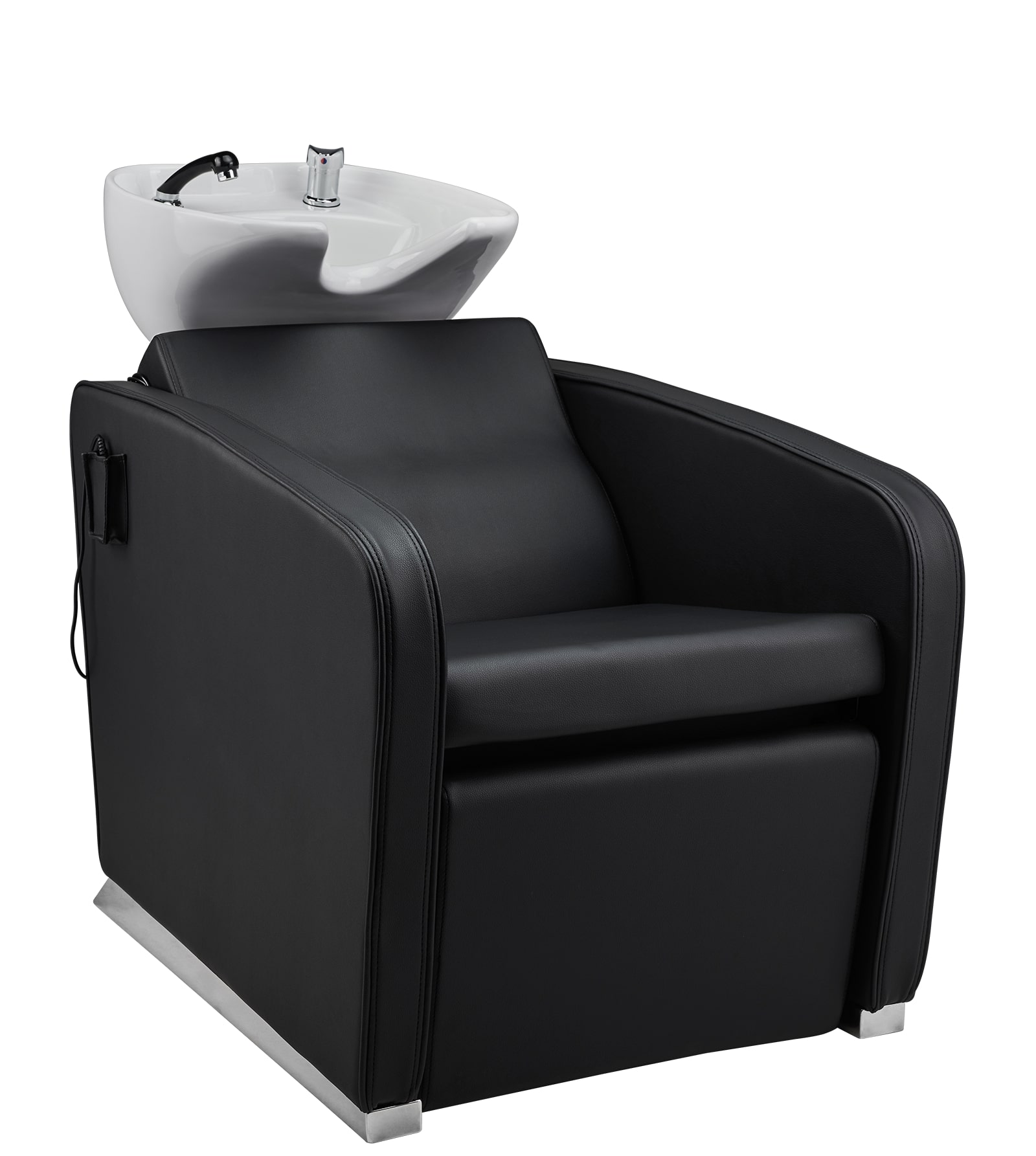 Super Salon Aston - kadeřnický mycí box s elektricky ovládanou opěrkou na nohy