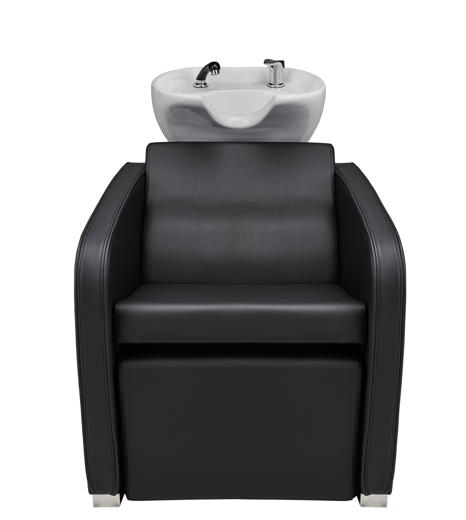 Super Salon Aston - kadeřnický mycí box s elektricky ovládanou opěrkou na nohy