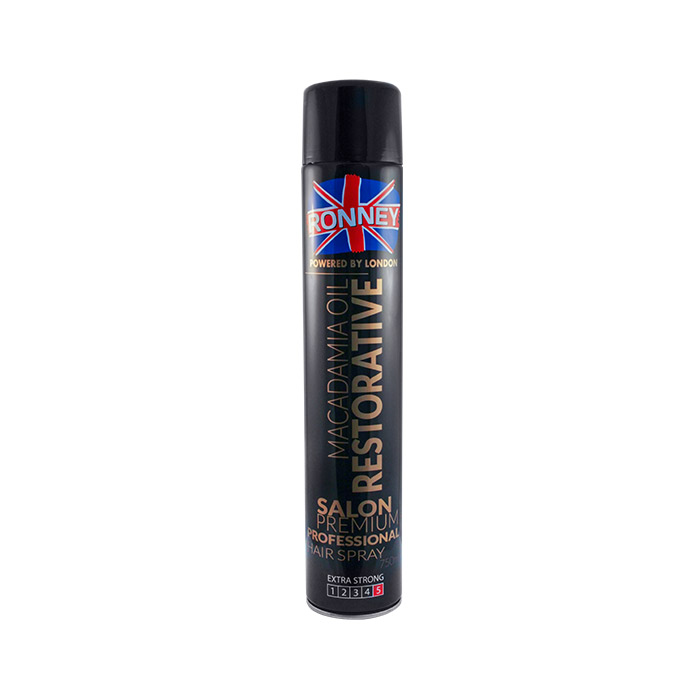 Ronney Hair spray Macadamia Oil Restorative - posilňujúci lak na vlasy, 750 ml
