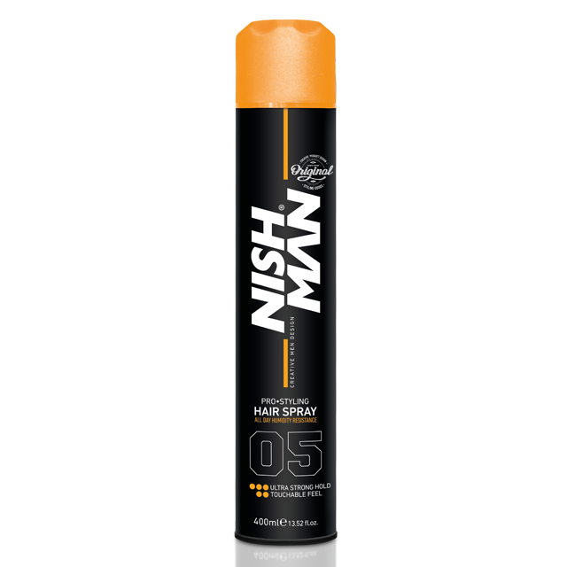 Nishman Hair Styling 05 Ultra Strong Hold Spray - lak na vlasy, 400 ml