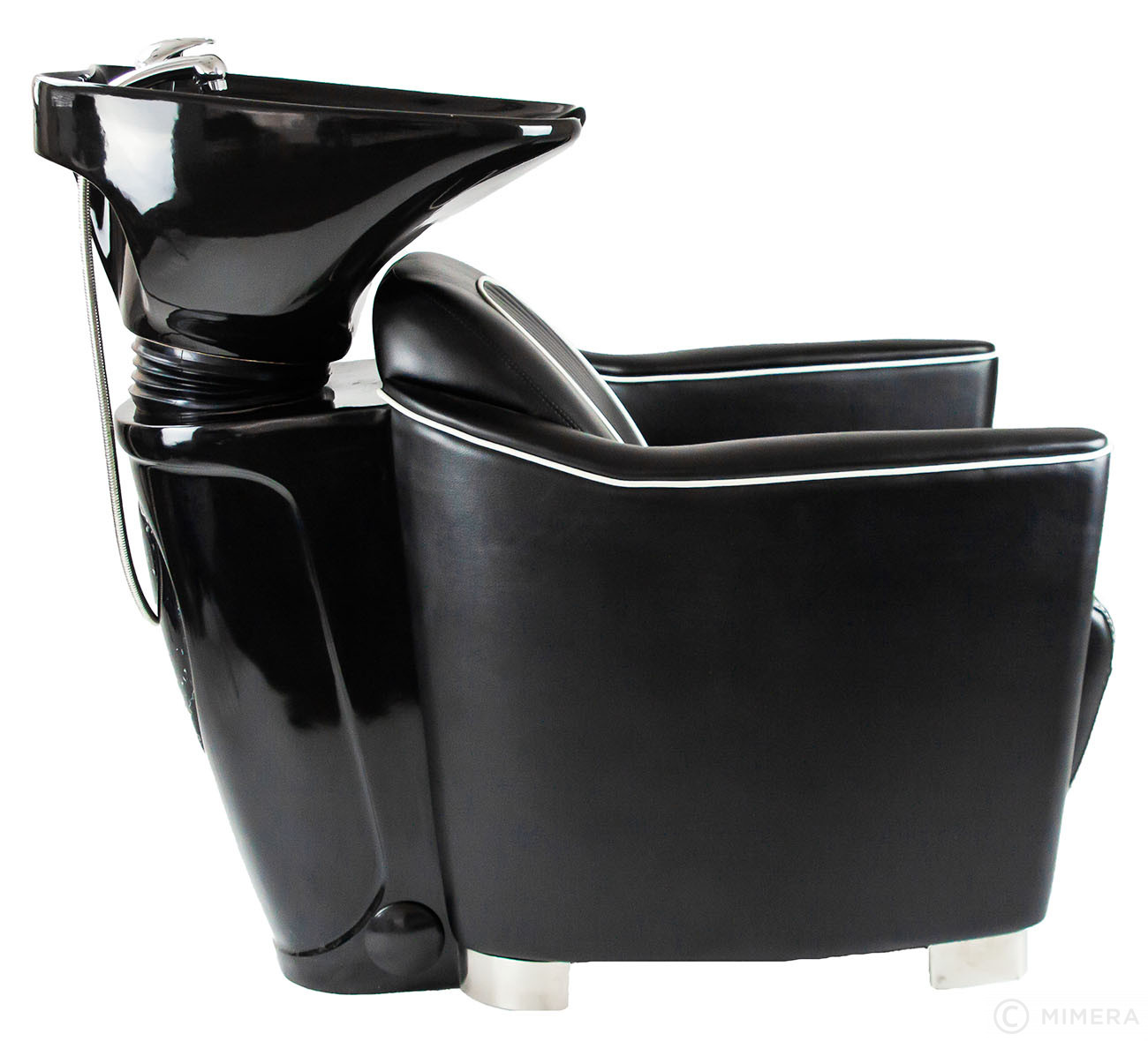 Kadernícky umývací box GRECO čierne umývadlo, matná čierna