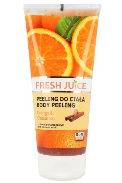 Fresh Juice Body Peeling Orange & Cinnamon - tělový peeling pomeranč a skořice, 200 ml