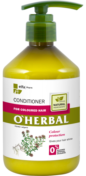 (EXP: 06/2021) O'HERBAL For Coloured hair - kondicionér na barvené vlasy, 500 ml