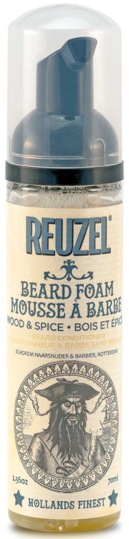 Reuzel Beard Foam Wood&Spice - kondicionér na bradu s pěnovou konzistencí, vůně cedru a koření, 70 ml