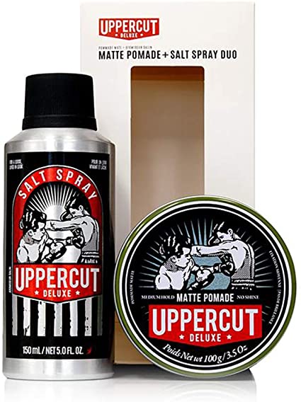 SADA: Uppercut Deluxe Matt Pomade - matná pomáda, 100g a Salt Spray - slaný sprej, 150 ml