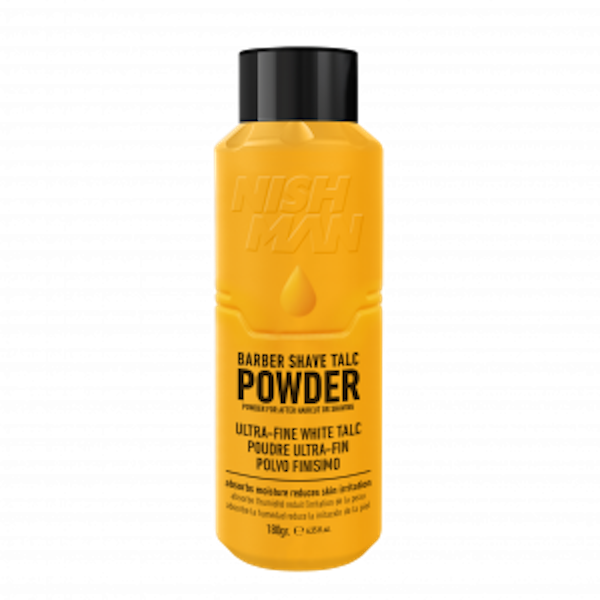 Nishman Barber Shave Talc Powder - púder na odstránenie vlhkosti a upokojenie pokožky, 180 g