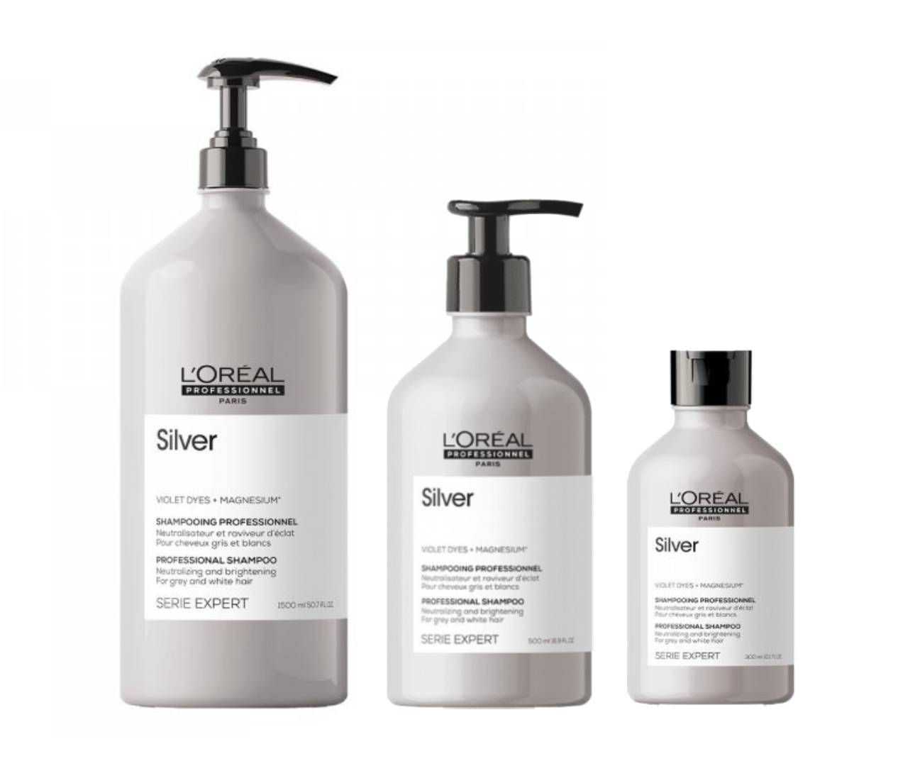 L'Oréal Professionnel Série Expert Silver - stříbrný šampon pro eliminaci žlutých tónů
