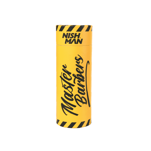 Nishman Barber One Cape Black&Yellow - pláštěnka s gumovým vysokým límcem