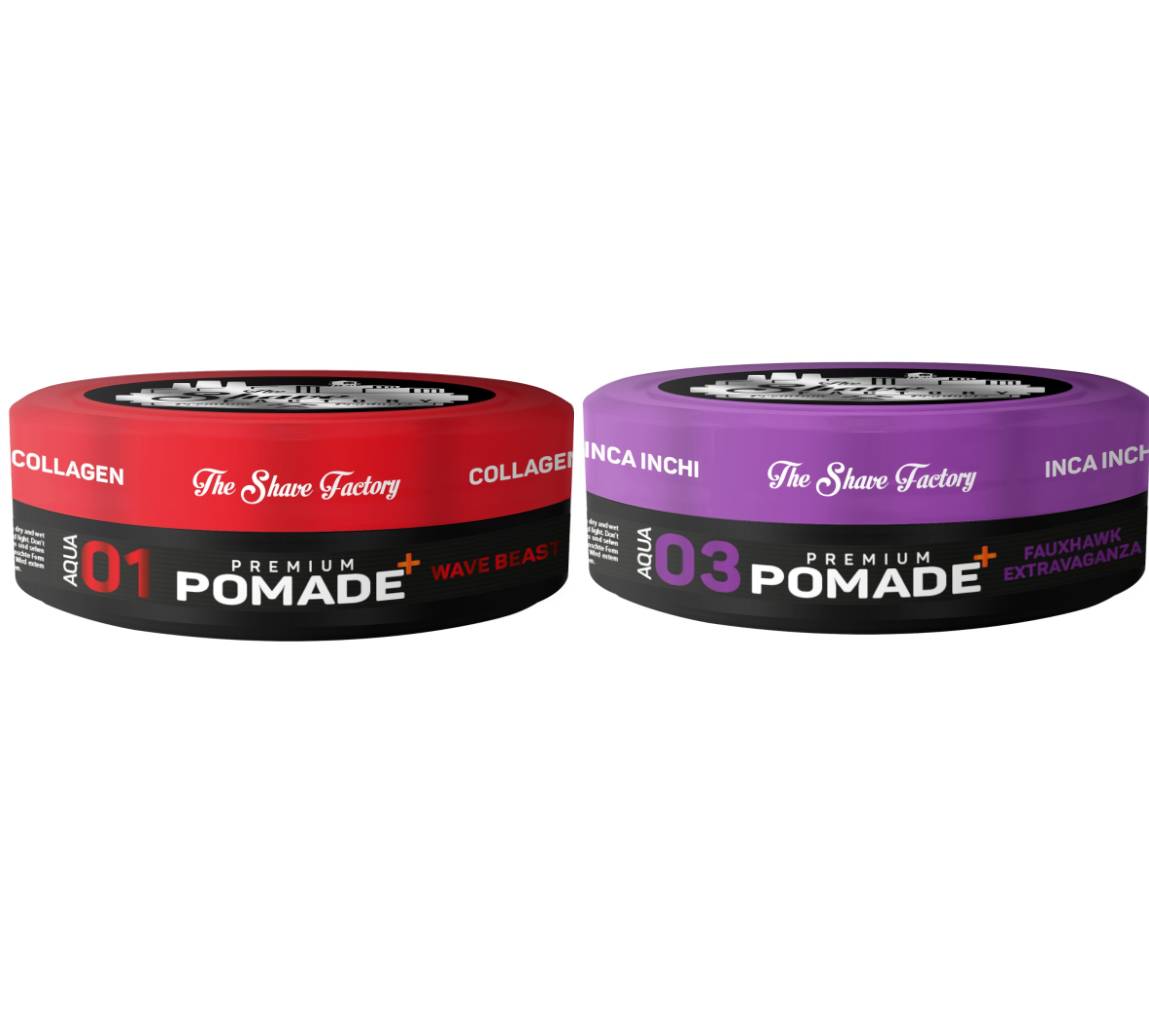 The Shave Factory Premium Pomade - prémiová pomáda se středně silnou fixací a vysokým leskem, 150 ml