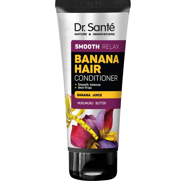 Dr. Santé Banana Hair Smooth Relax Conditioner - uhladzujúci kondicionér s anti-frizz efektom, 200 ml