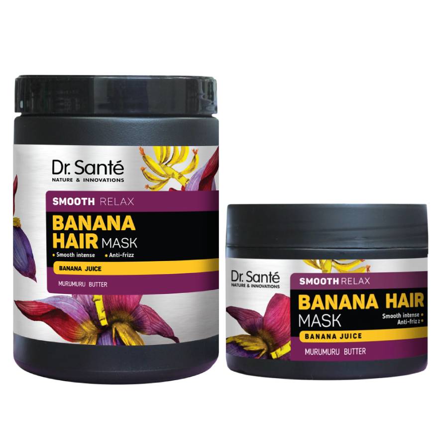 Dr. Santé Banana Hair Smooth Relax Mask - uhlazující maska na vlasy s anti-frizz efektem