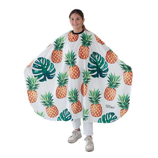 Eurostil 07575 Pineapples Cape - pláštenka s vzormi ananásov, na háčik