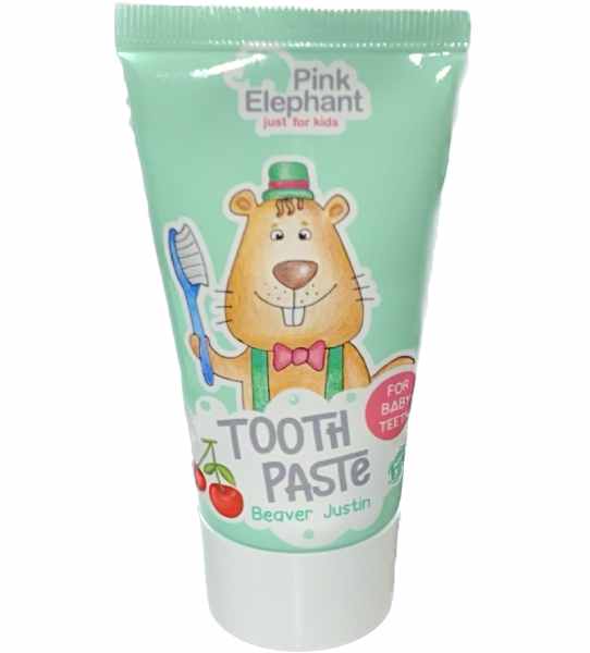 Pink Elephant﻿ Beaver Justin - ﻿zubní pasta pro kluky, bobřík Justin, 50 ml