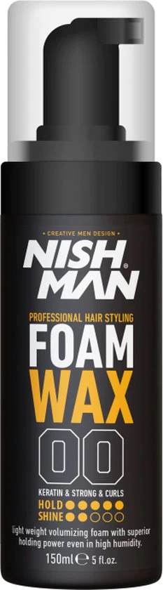 Nishman Foam Wax 00 - objemová pena pre vlnité vlasy, 150 ml