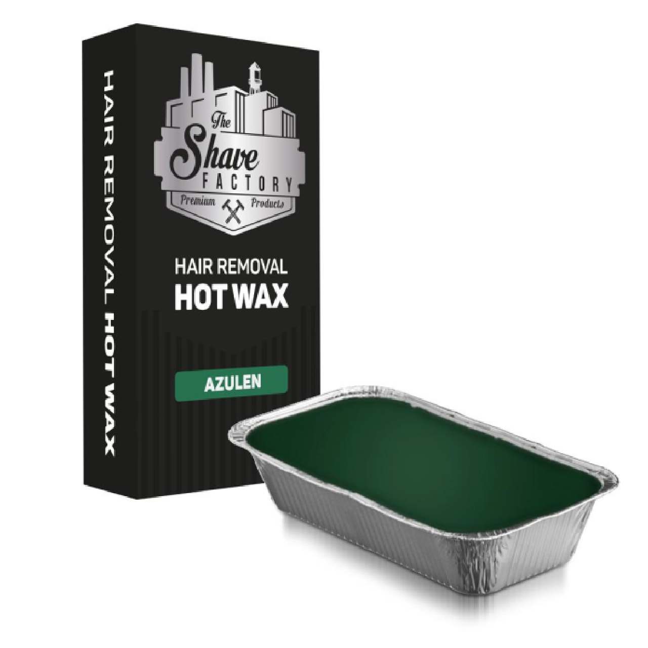 The Shave Factory Hair Removal Hot Wax Azulen - vosk k depilaci, 500 g
