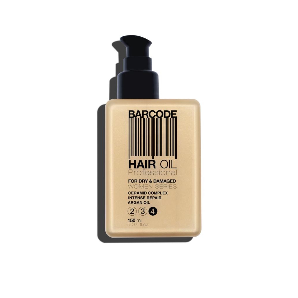 Barcode Hair Oil For Dry & Damaged Hair (4) - vlasový olej pro suché a poškozené vlasy-konečky,150 ml