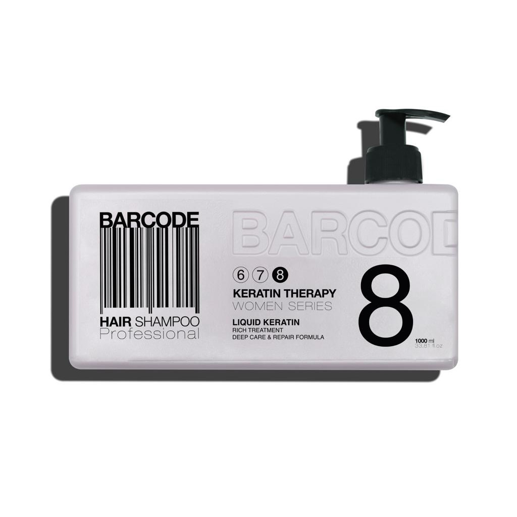 Barcode Hair Shampoo Keratin Therapy (8) - šampon s obsahem keratinu, 1000 ml