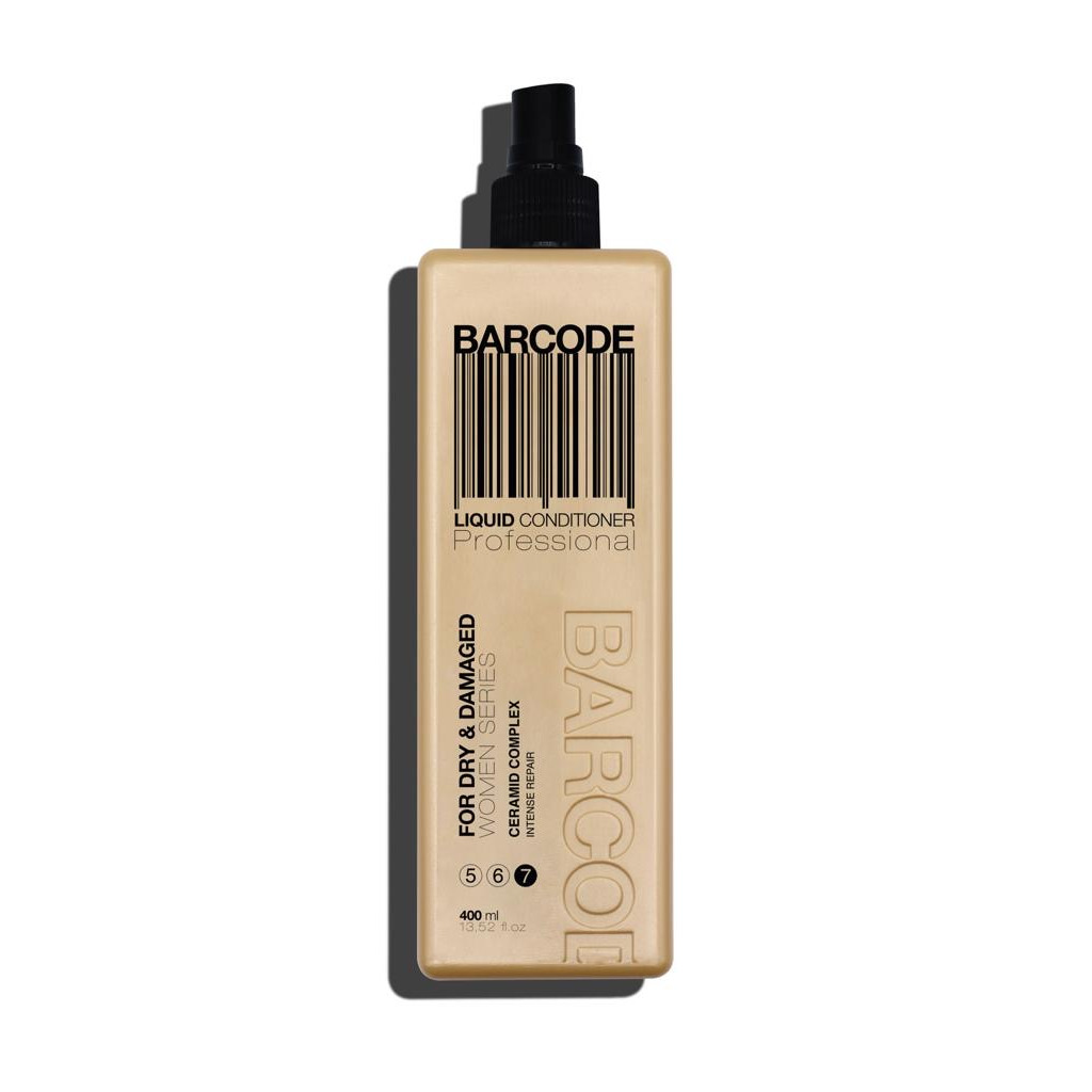 Barcode Liquid Conditioner pro Dry & Damaged Hair (7) - bezoplachový kondicionér pro suché a poškozené vlasy, 400 ml