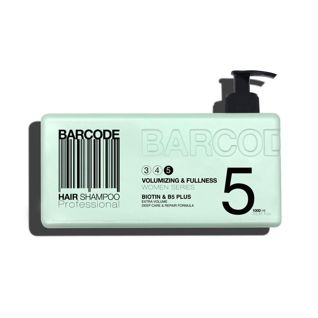 Barcode Shampoo Volumizing & Fullness (5) - objemový šampon pro plný vzhled vlasů, 1000 ml