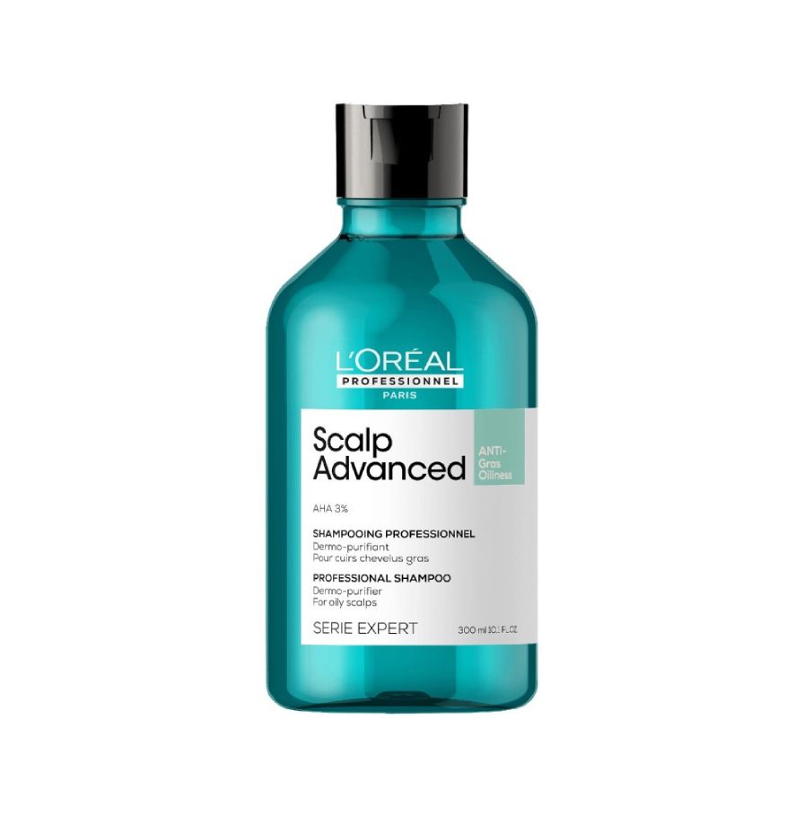 L'Oréal Scalp Advanced Anti-Gras Oiliness Shampoo - šampón na mastné vlasy, 300 ml