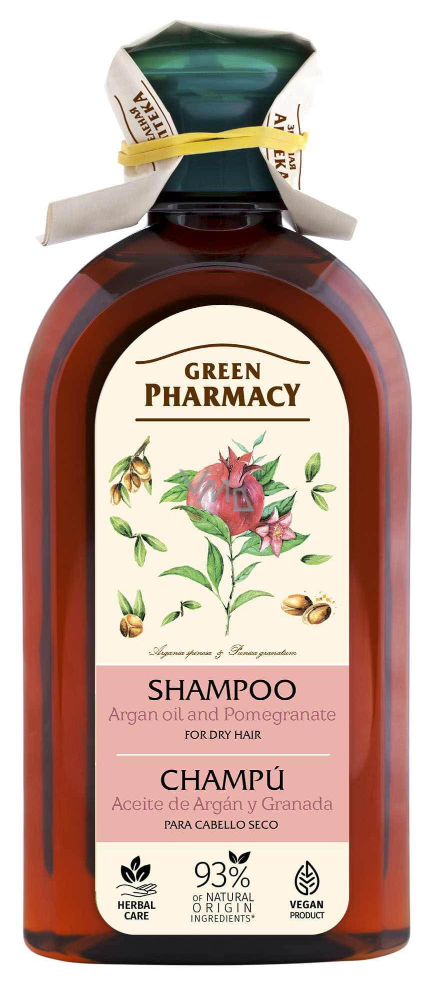Green Pharmacy Arganový olej a Granátové jablko - šampón na suché vlasy, 350 ml