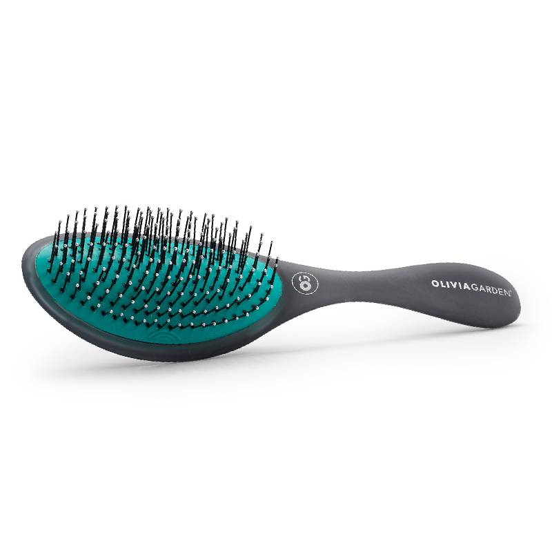 Olivia Garden DETANGLER Medium-Thick Hair - detangler pre stredné až husté vlasy (zeleno-šedý)