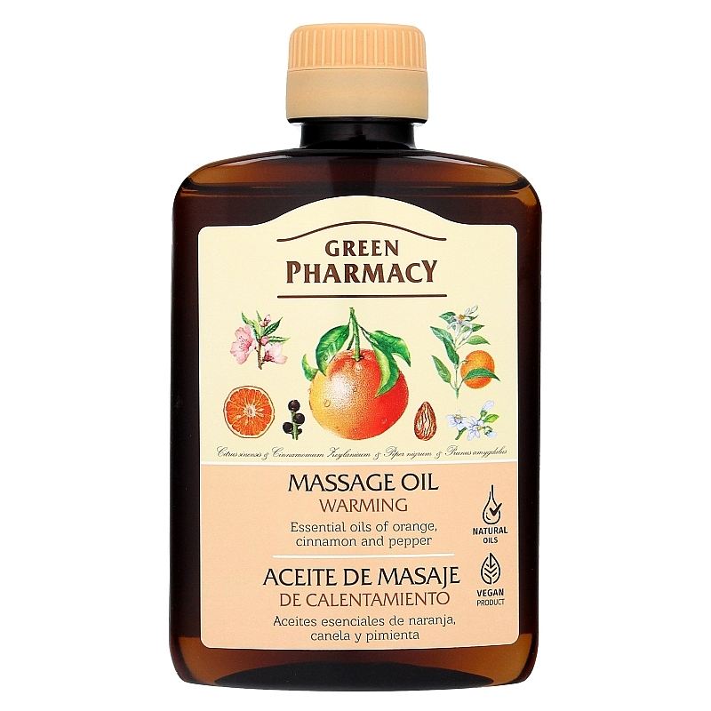 Green Pharmacy Massage Oil Warming - hřejivý masážní olej, 200 ml
