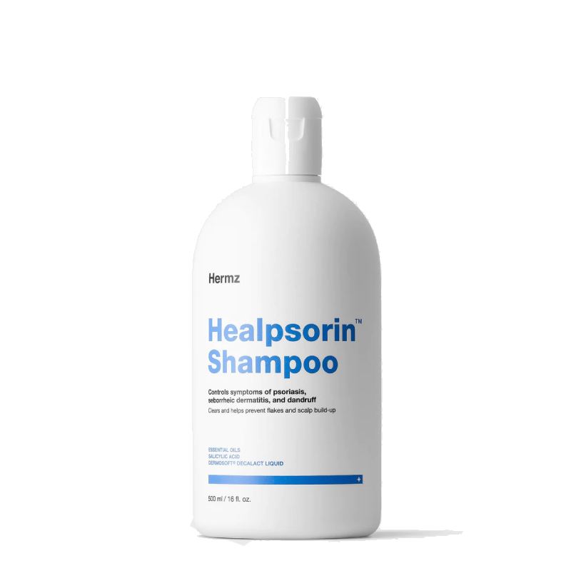 Hermz Healpsorin Shampoo - šampón vhodný na psoriázu, seborrhoickú dermatitídu, lupiny, 500 ml