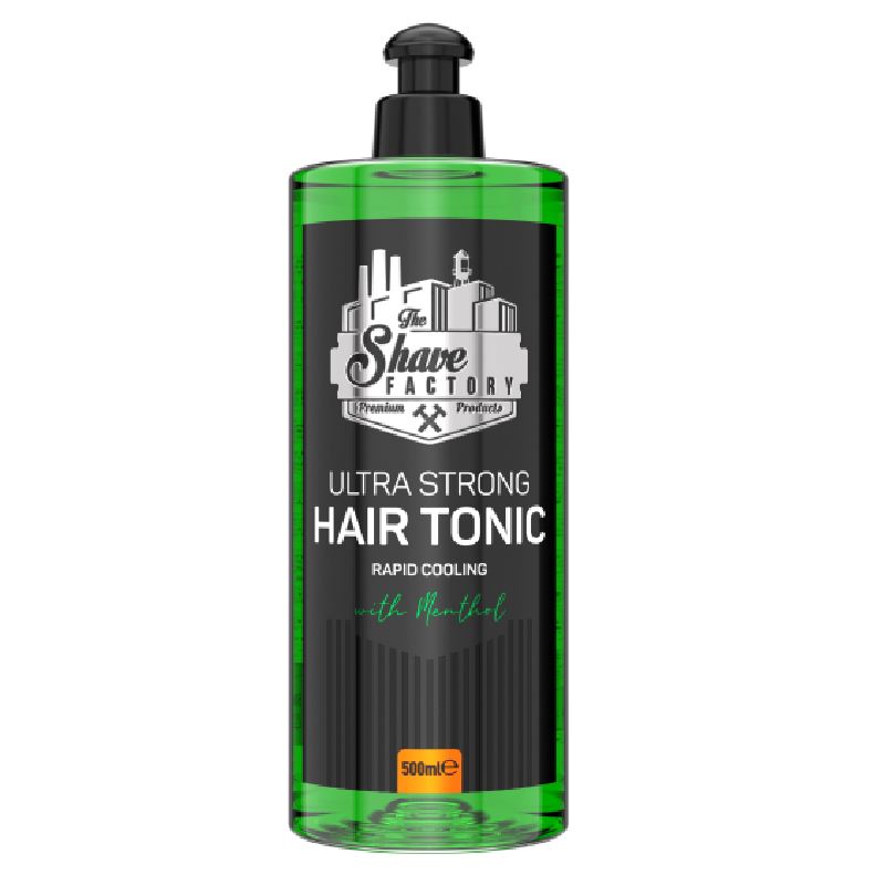 The Shave Factory Ultra Strong Hair Tonic Cooling w./ Mentol - chladivé vlasové tonikum s mentolem, 500 ml