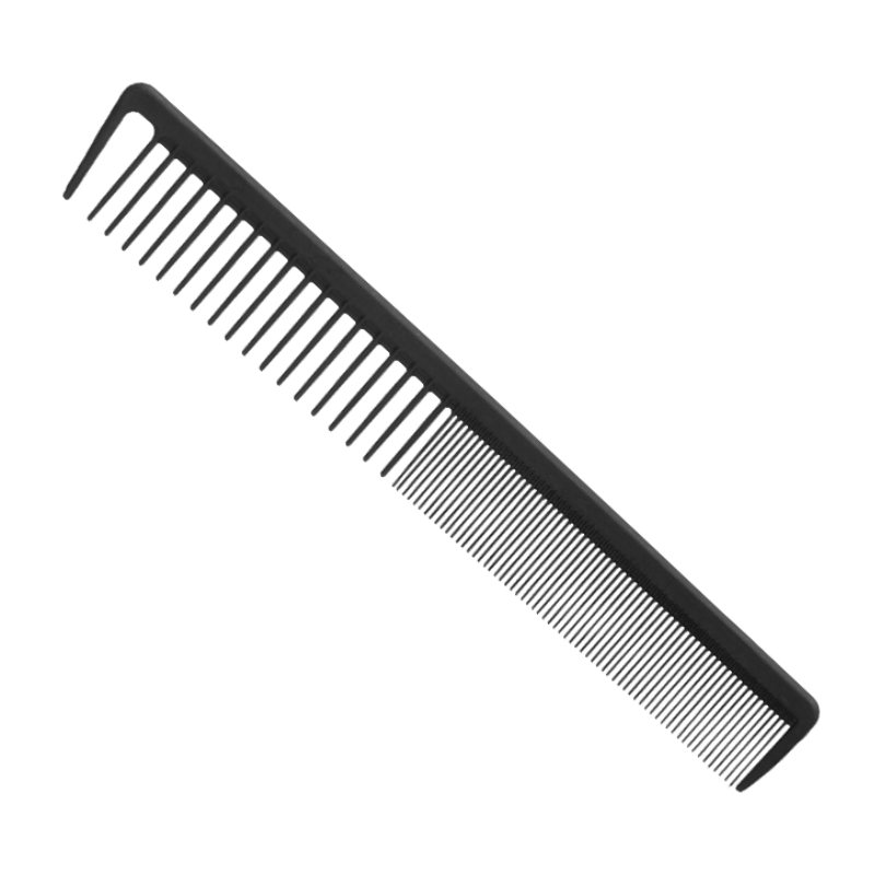Eurostil Carbon Cutting Comb w/Pin 03407 - kombinovaný hřeben s oddělovačem, 24 cm