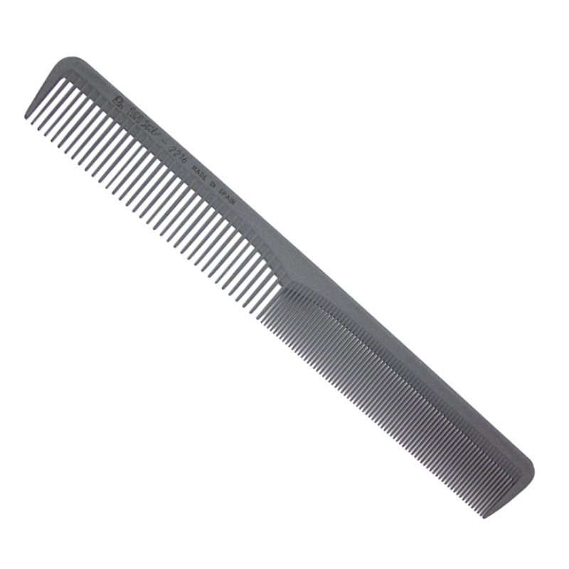 Eurostil Cutting Carbon Comb 02216 - kombinovaný hřeben, užší 19,8 cm