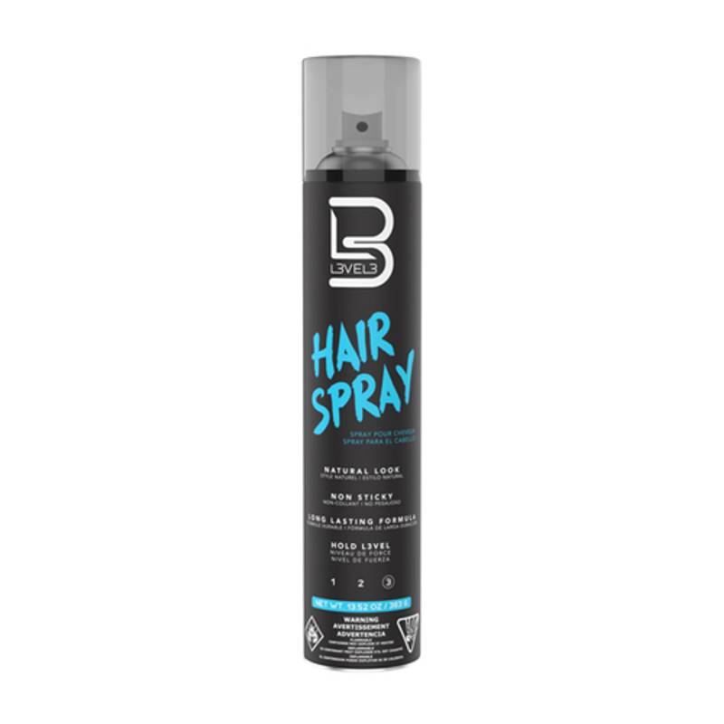 L3VEL3 Hair Spray Natural Look (3) - Lak na vlasy se silnou fixací, 383g